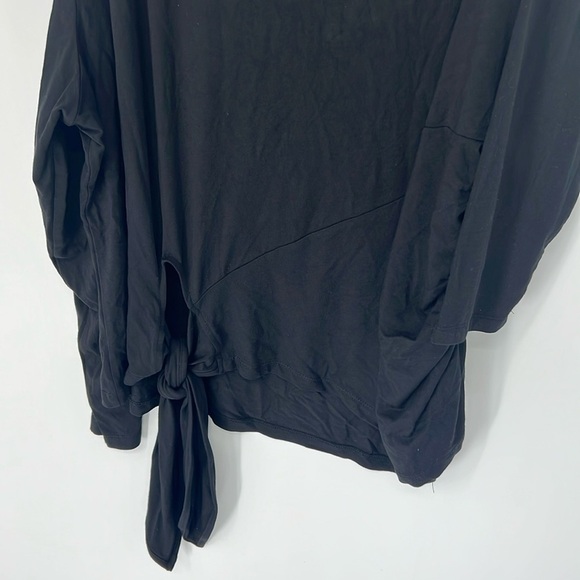 Eloquii NWT black off shoulder tie Blouse women’s 26/28 - Picture 2 of 7